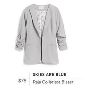 Skies Are Blue Blazer with ruched sleeves - Grey
